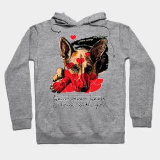 German shepherd fell in love Hoodie